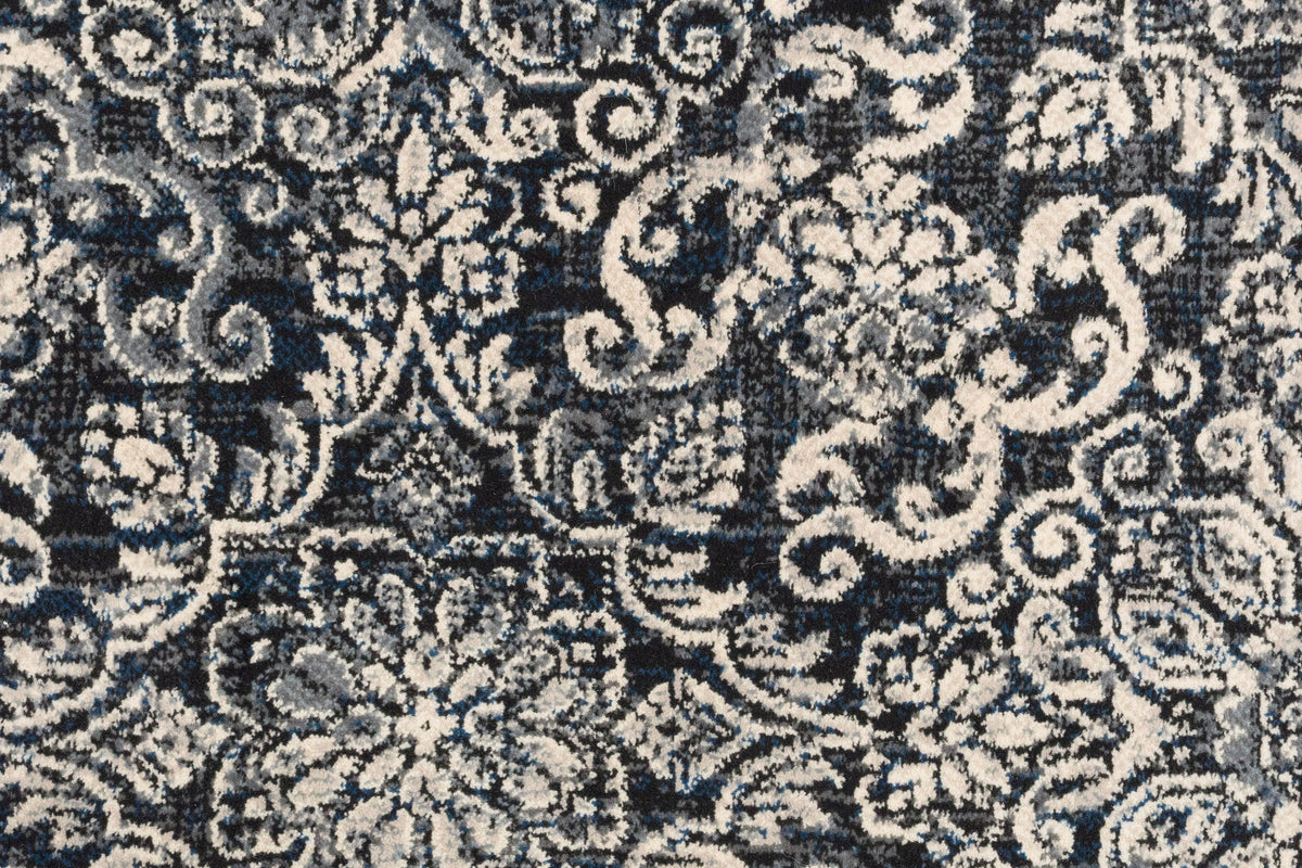 Ancient Garden 57162-3696 Steel Blue Area Rug