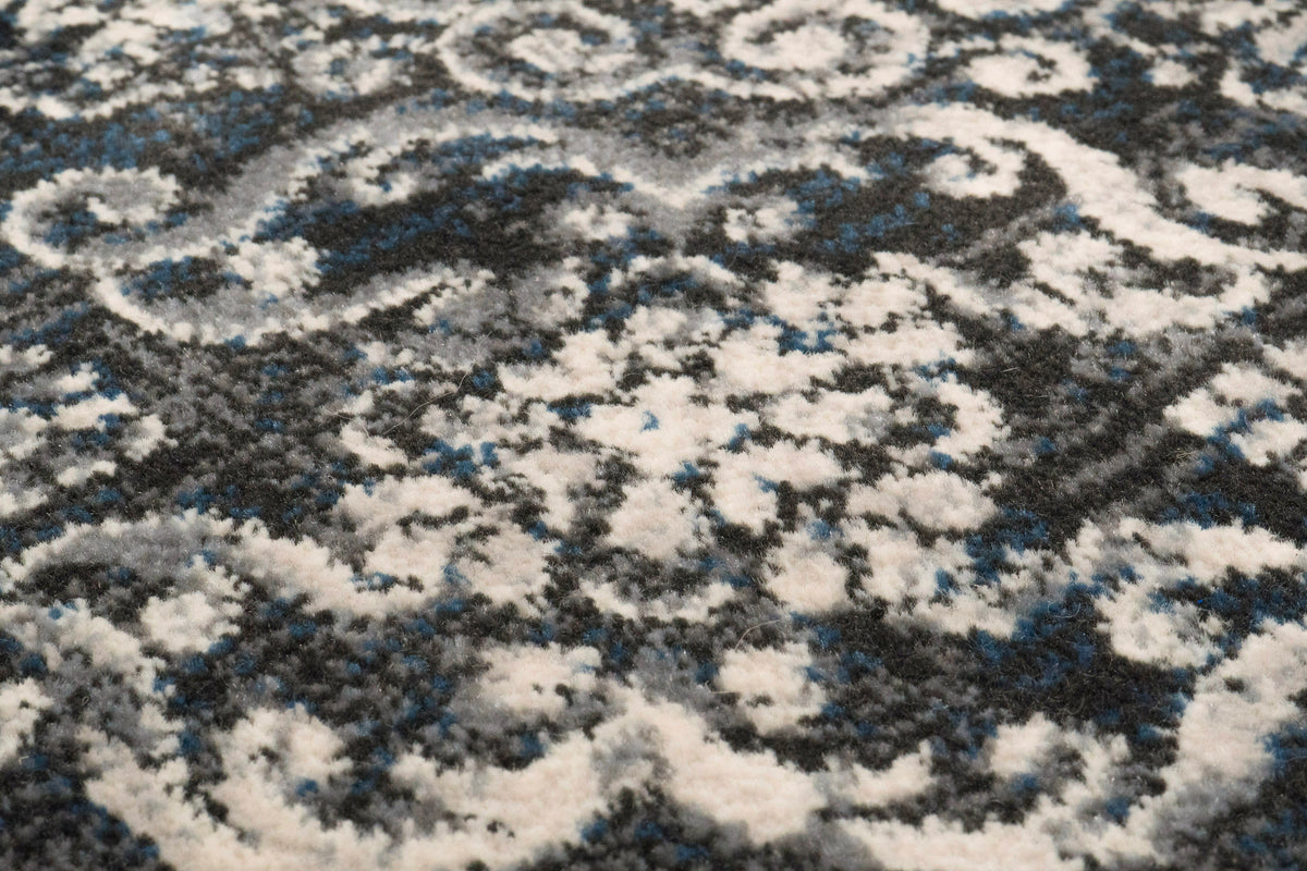 Ancient Garden 57162-3696 Steel Blue Area Rug