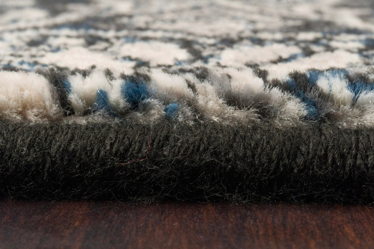 Ancient Garden 57162-3696 Steel Blue Area Rug