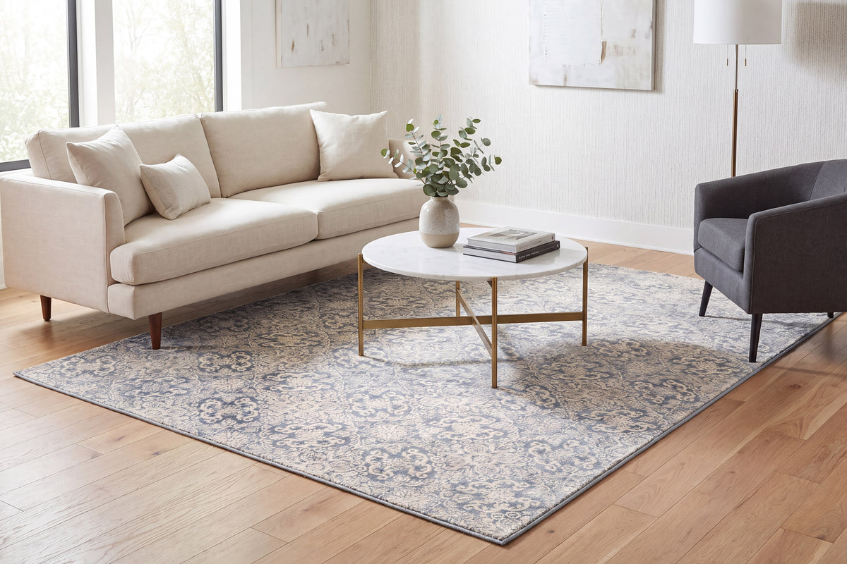 Ancient Garden 57162-4666 Light Blue Area Rug