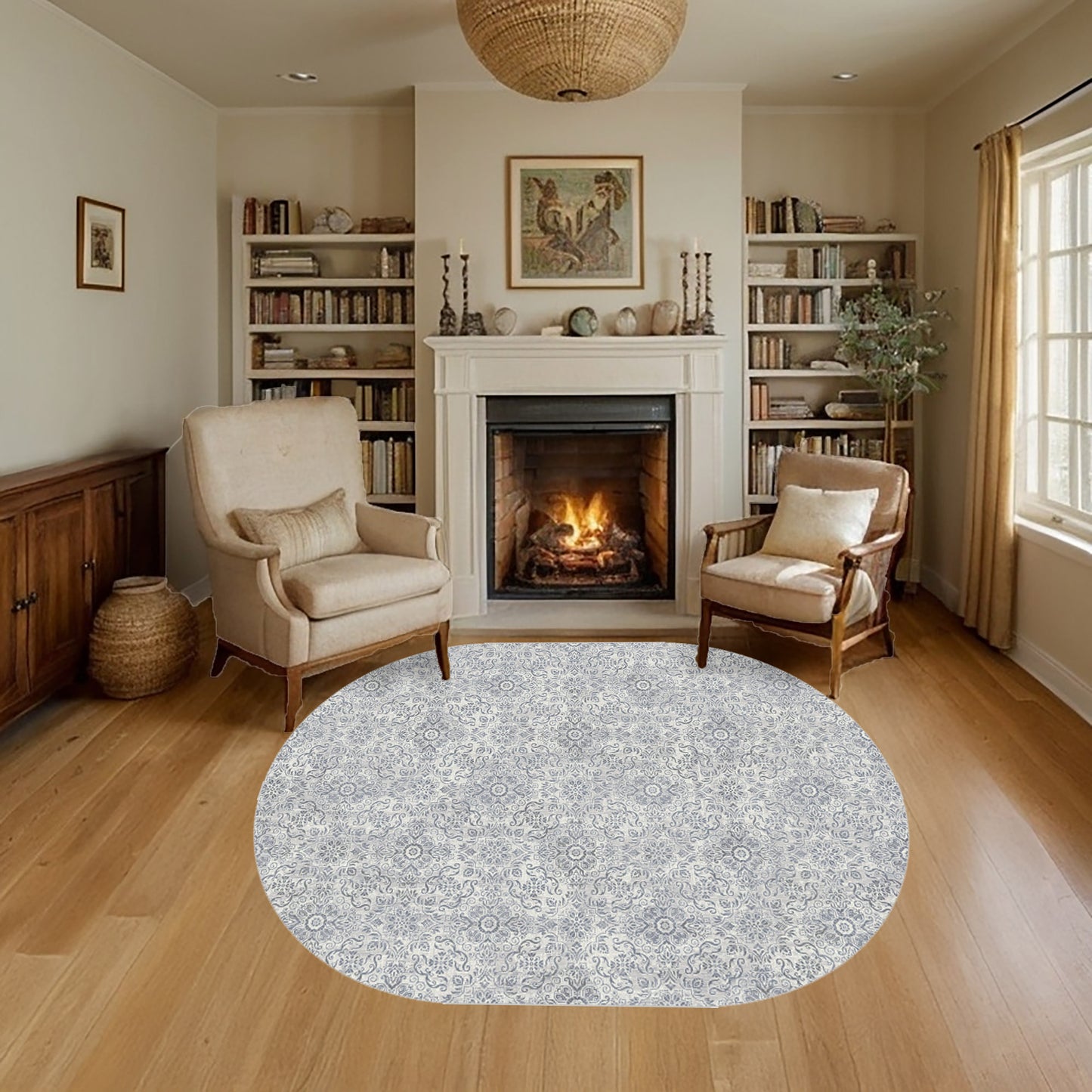 Ancient Garden 57162-9646 Silver/Grey Area Rug