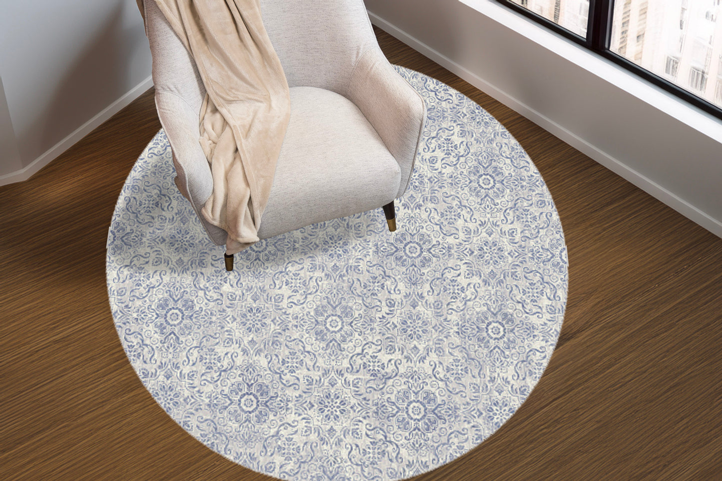 Ancient Garden 57162-9646 Silver/Grey Area Rug