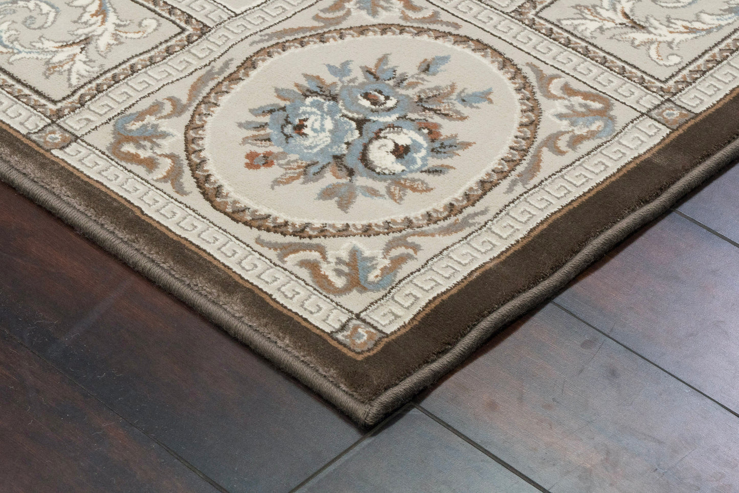 Ancient Garden 57226-3295 Brown/Cream Area Rug