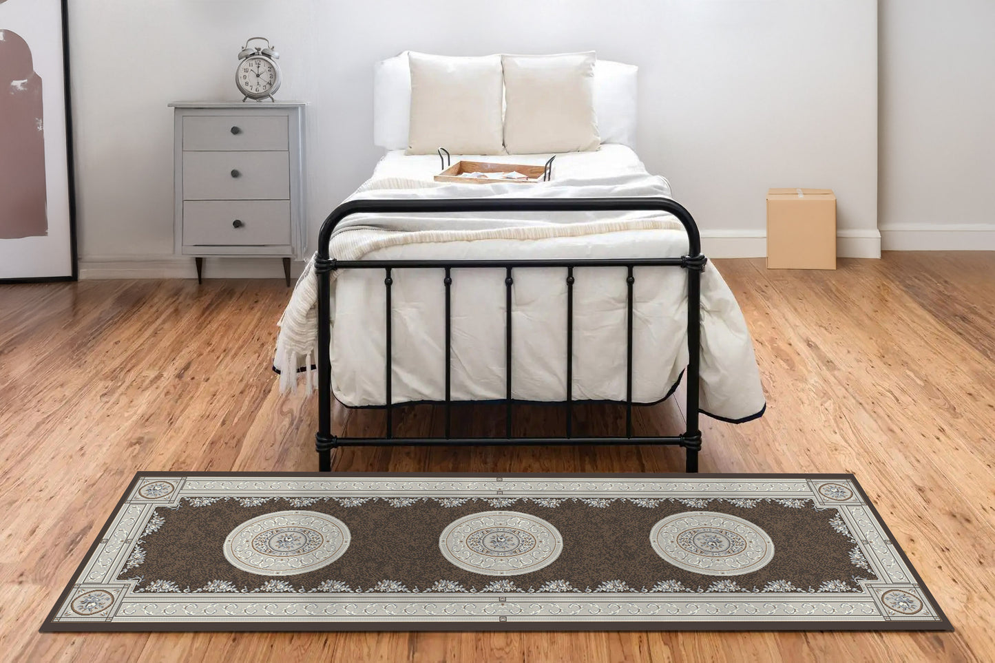 Ancient Garden 57226-3295 Brown/Cream Area Rug