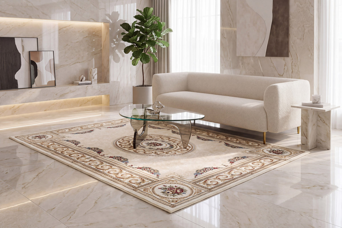Ancient Garden 57226-6464 Ivory Area Rug