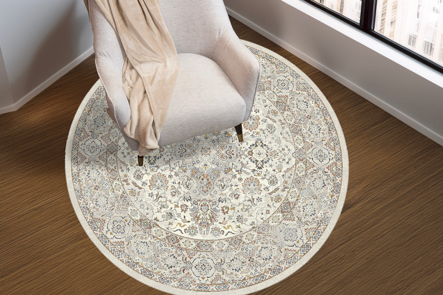 Ancient Garden 57275-6295 Cream/Beige Area Rug