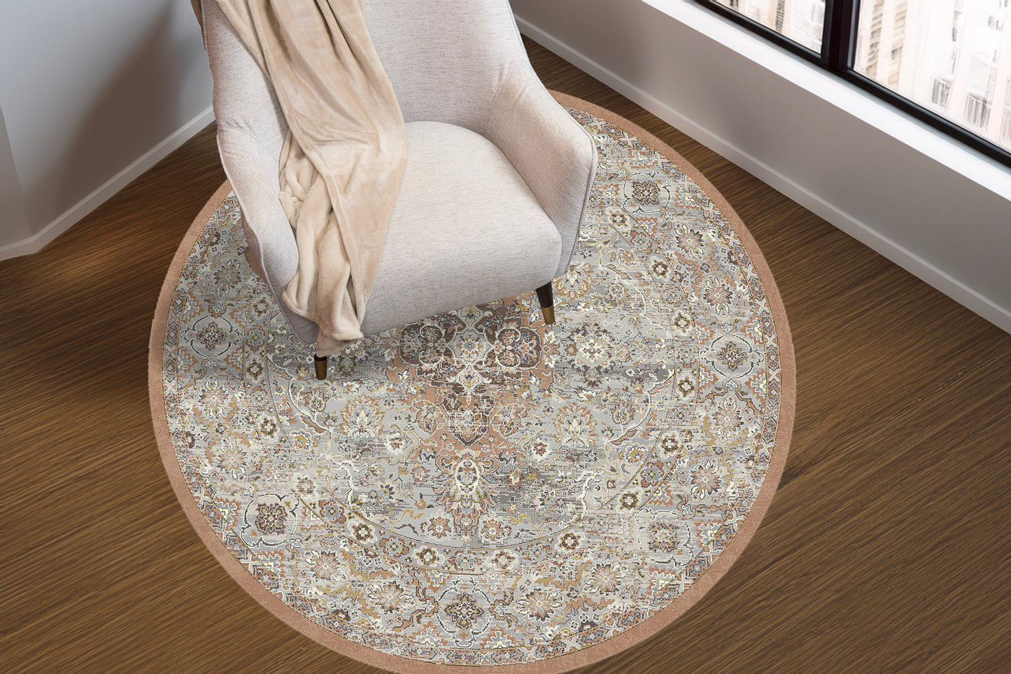 Ancient Garden 57275-9285 Beige/Multi Area Rug