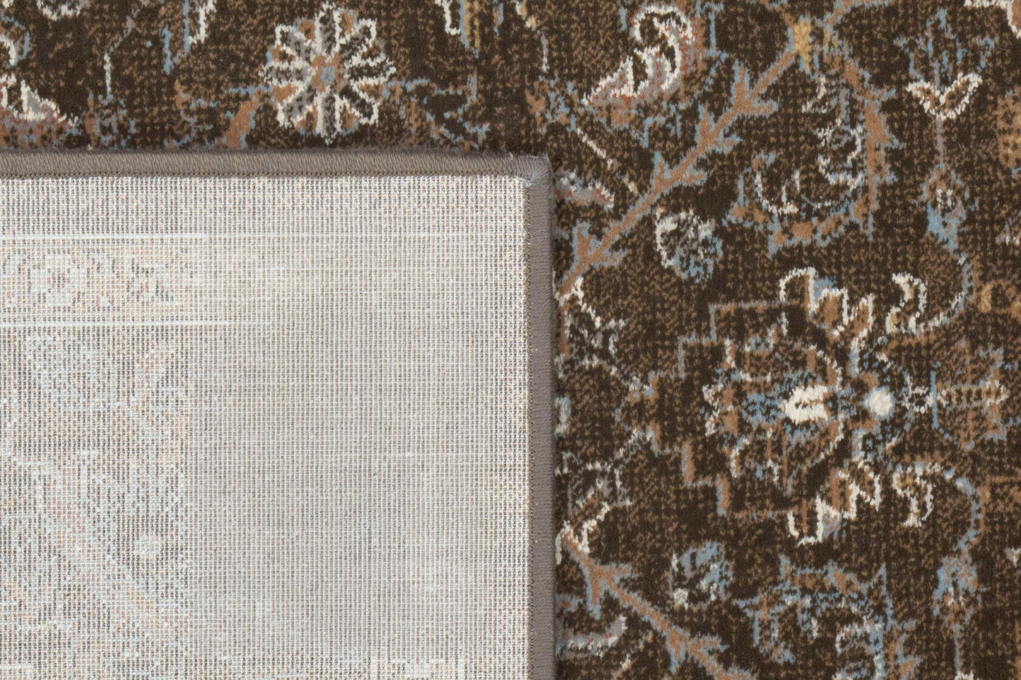 Ancient Garden 57276-3235 Dark Brown/Beige/Blue Area Rug