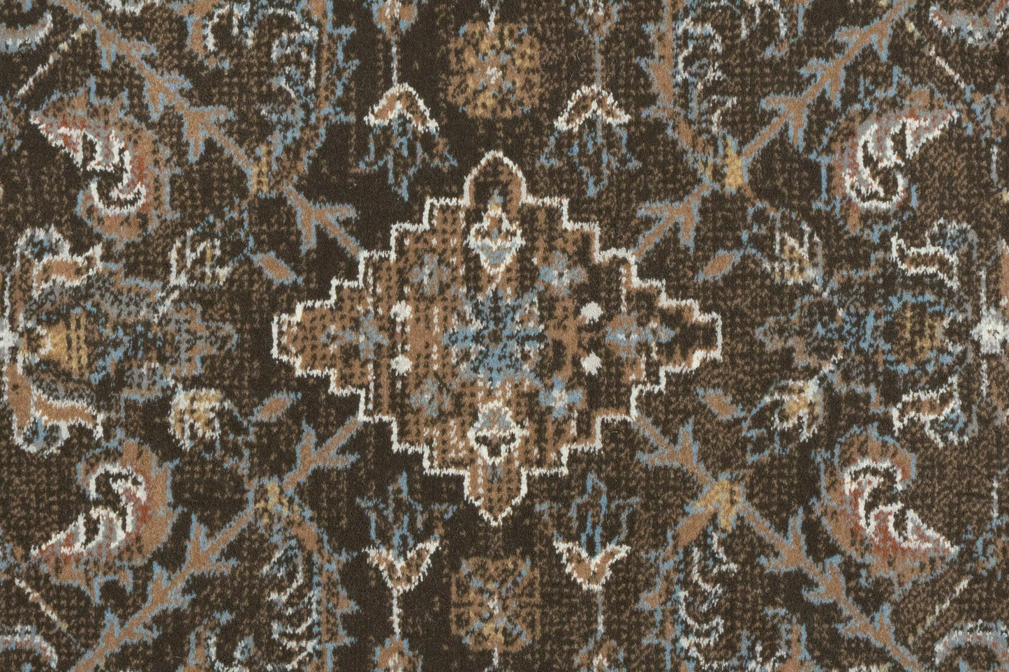 Ancient Garden 57276-3235 Dark Brown/Beige/Blue Area Rug