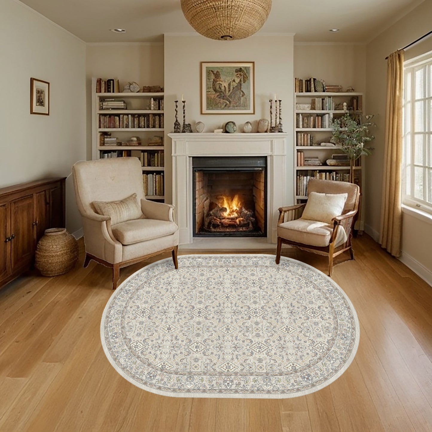 Ancient Garden 57276-9295 Cream/Beige Area Rug