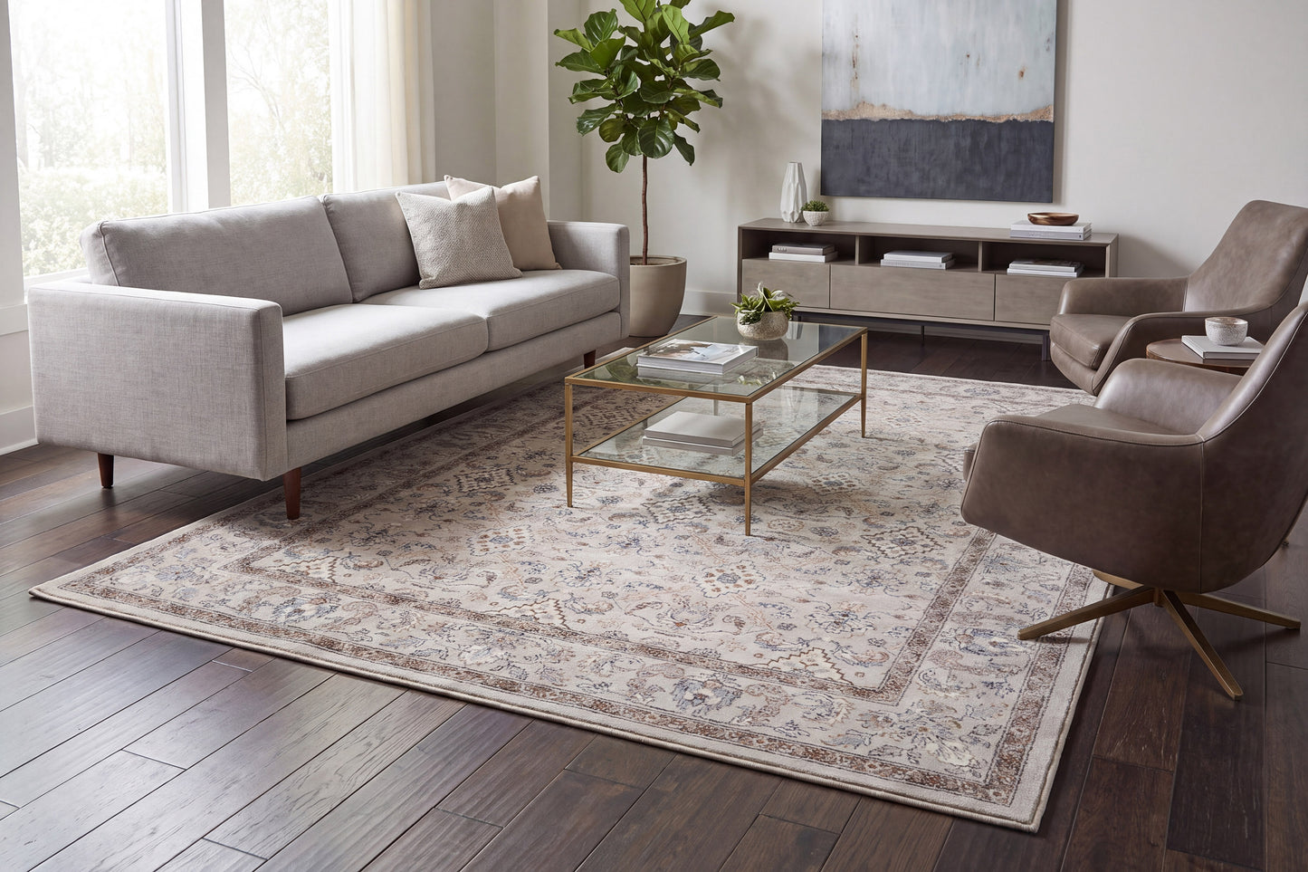Ancient Garden 57276-9295 Cream/Beige Area Rug