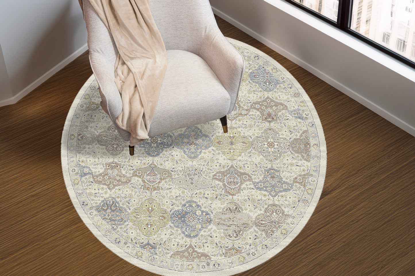 Ancient Garden 57279-9295 Cream/Multi Area Rug