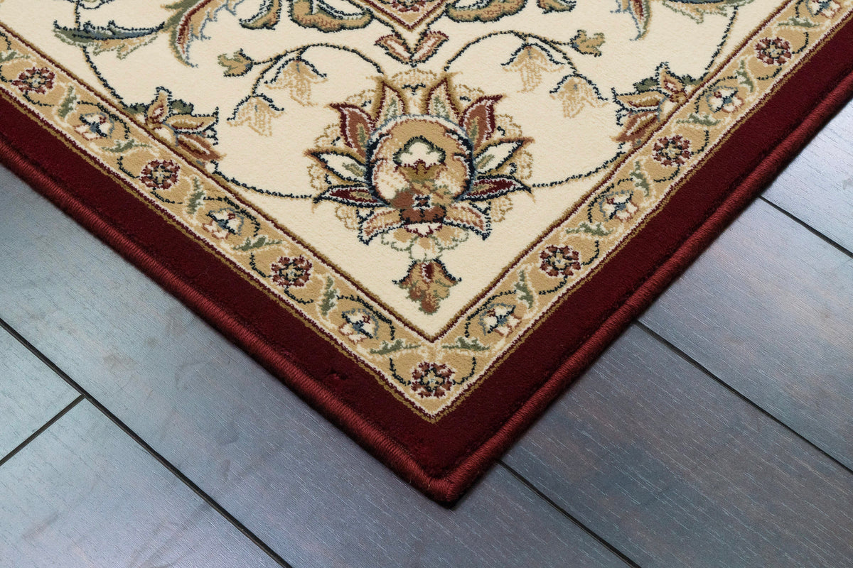 Ancient Garden 57365-1464 Red/Ivory Area Rug