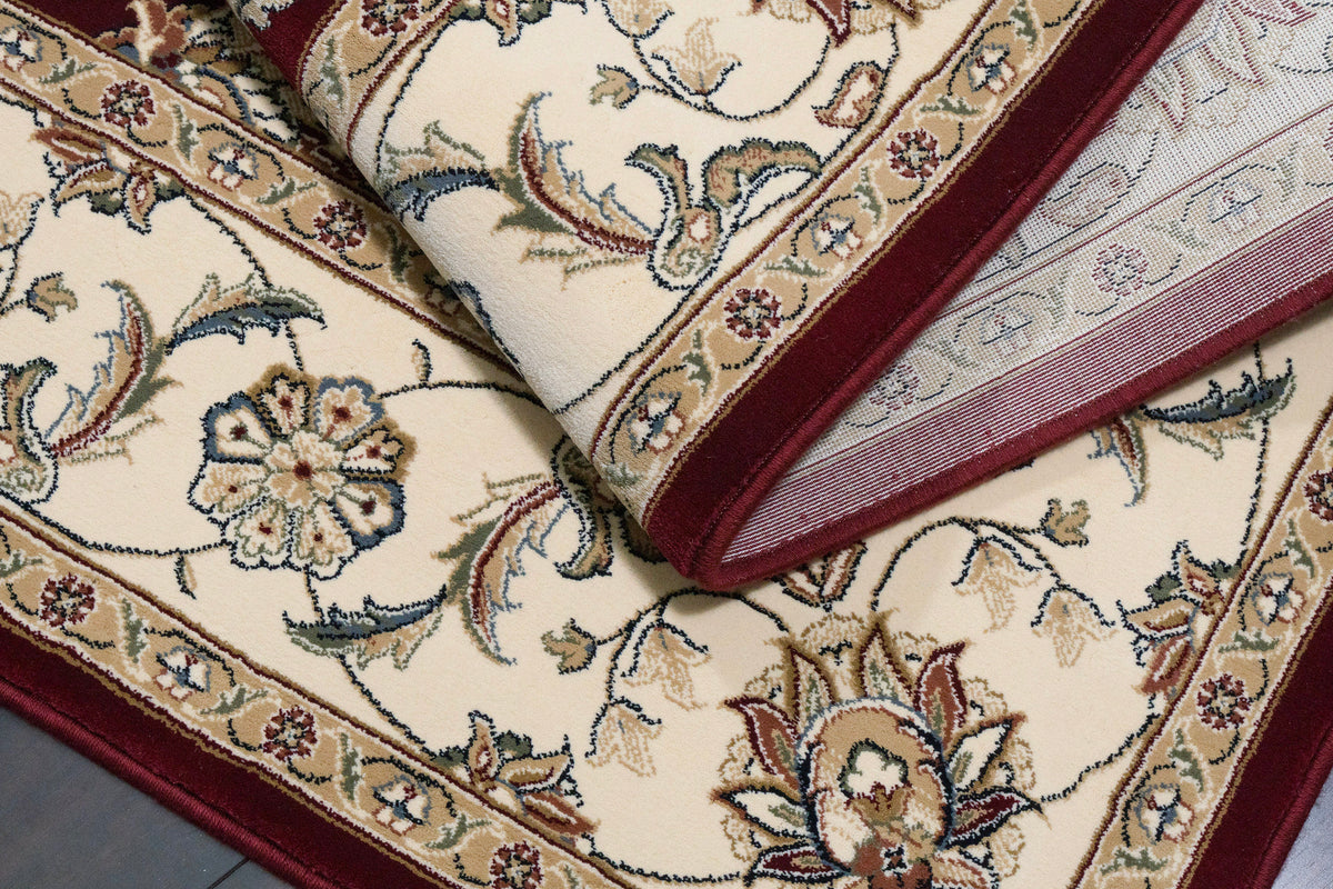 Ancient Garden 57365-1464 Red/Ivory Area Rug