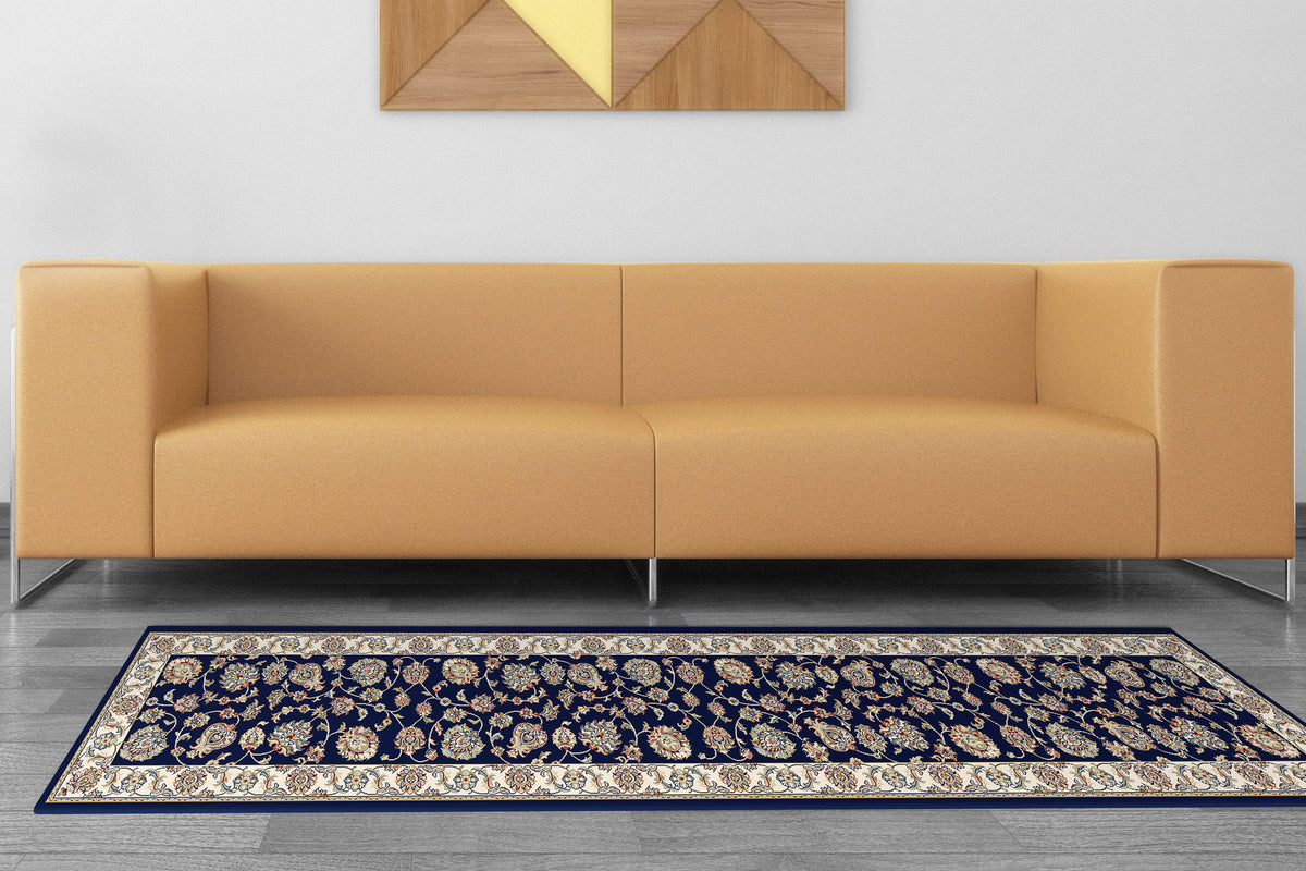 Ancient Garden 57365-3464 Blue/Ivory Area Rug