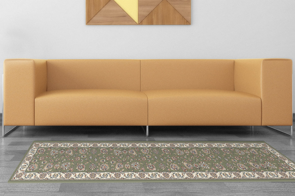 Ancient Garden 57365-4464 Green/Ivory Area Rug