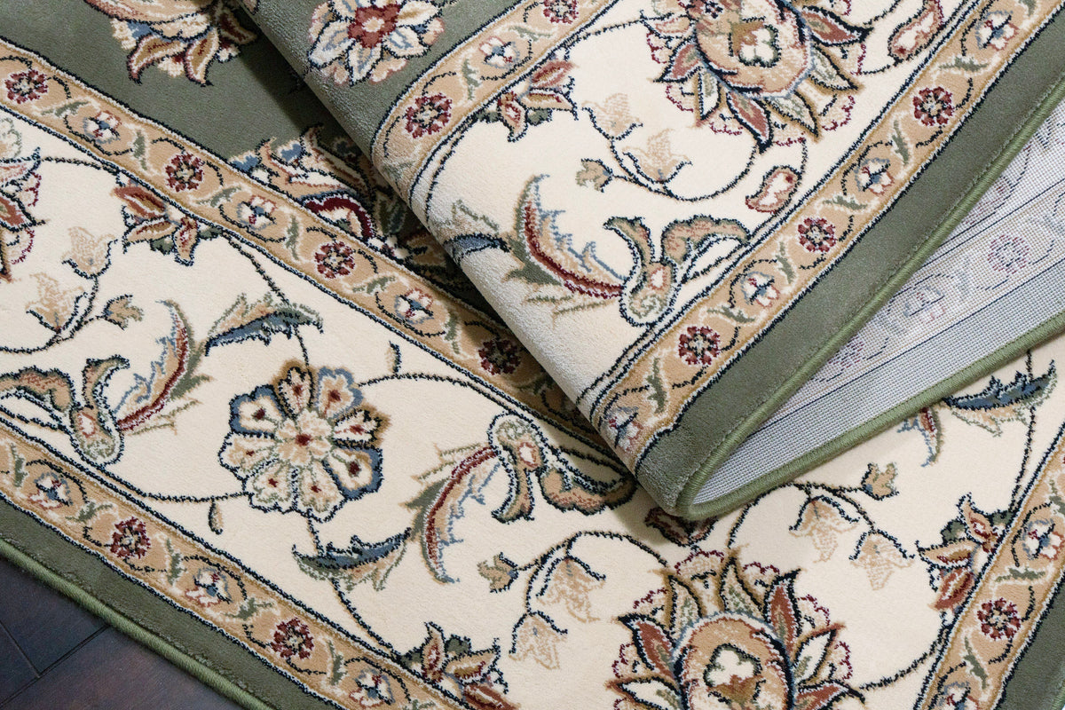 Ancient Garden 57365-4464 Green/Ivory Area Rug