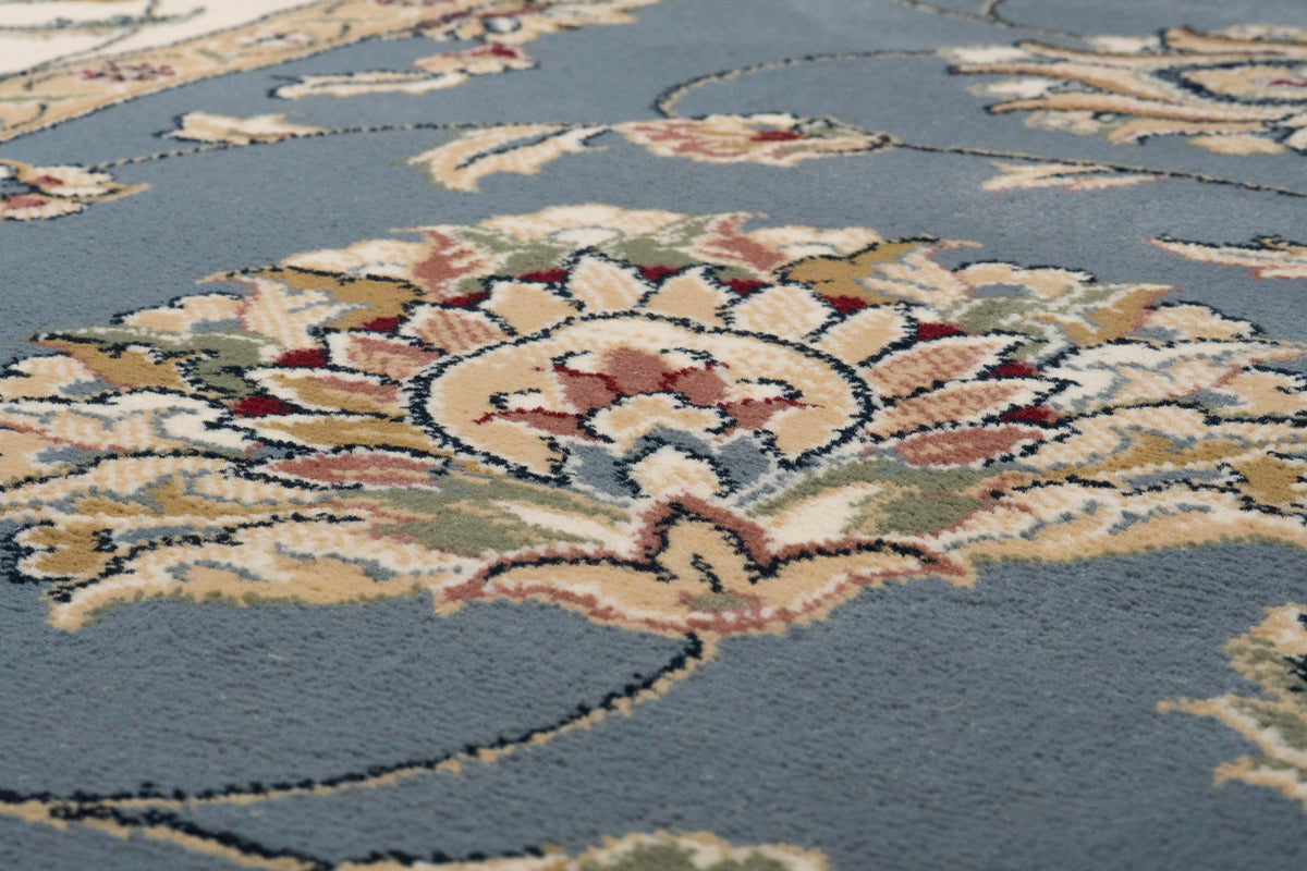 Ancient Garden 57365-5464 Light Blue/Ivory Area Rug