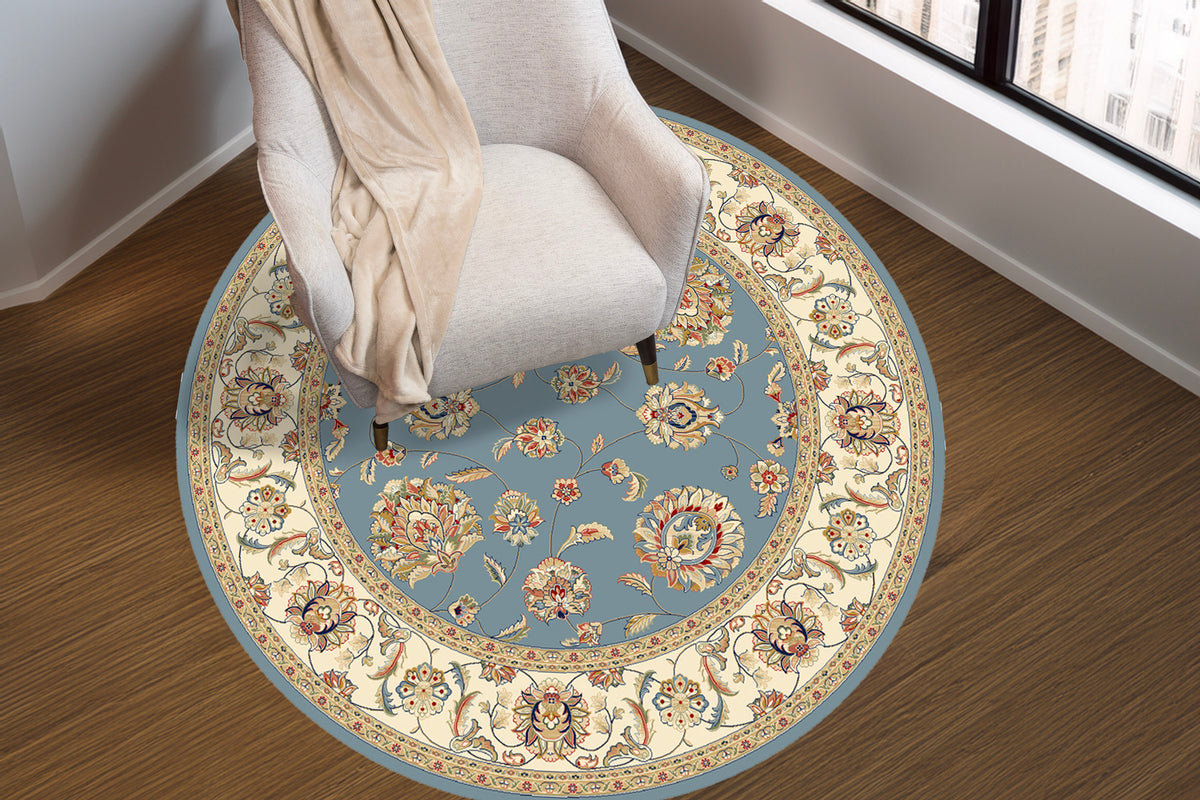Ancient Garden 57365-5464 Light Blue/Ivory Area Rug