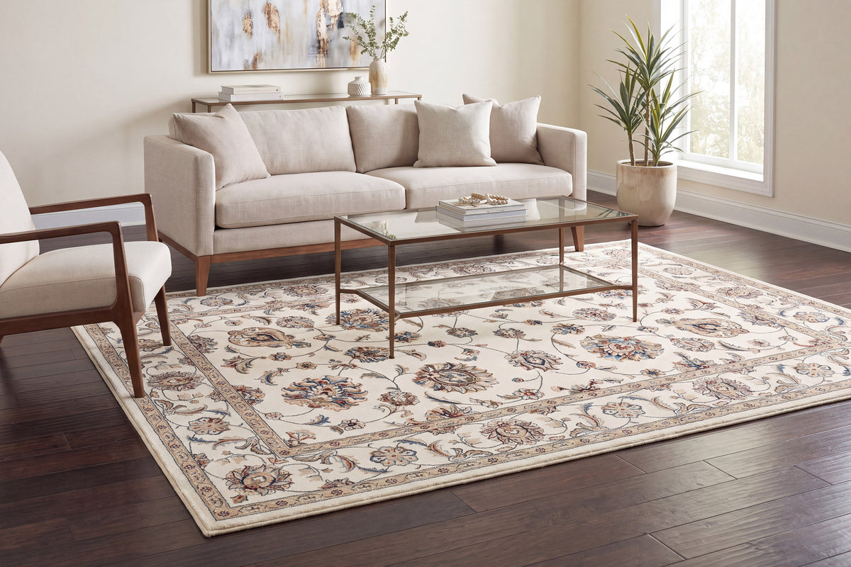 Ancient Garden 57365-6464 Ivory Area Rug