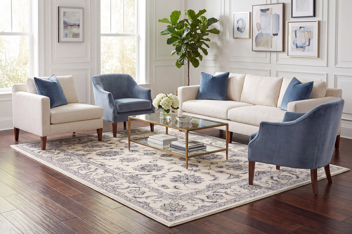 Ancient Garden 57365-6666 Cream Area Rug