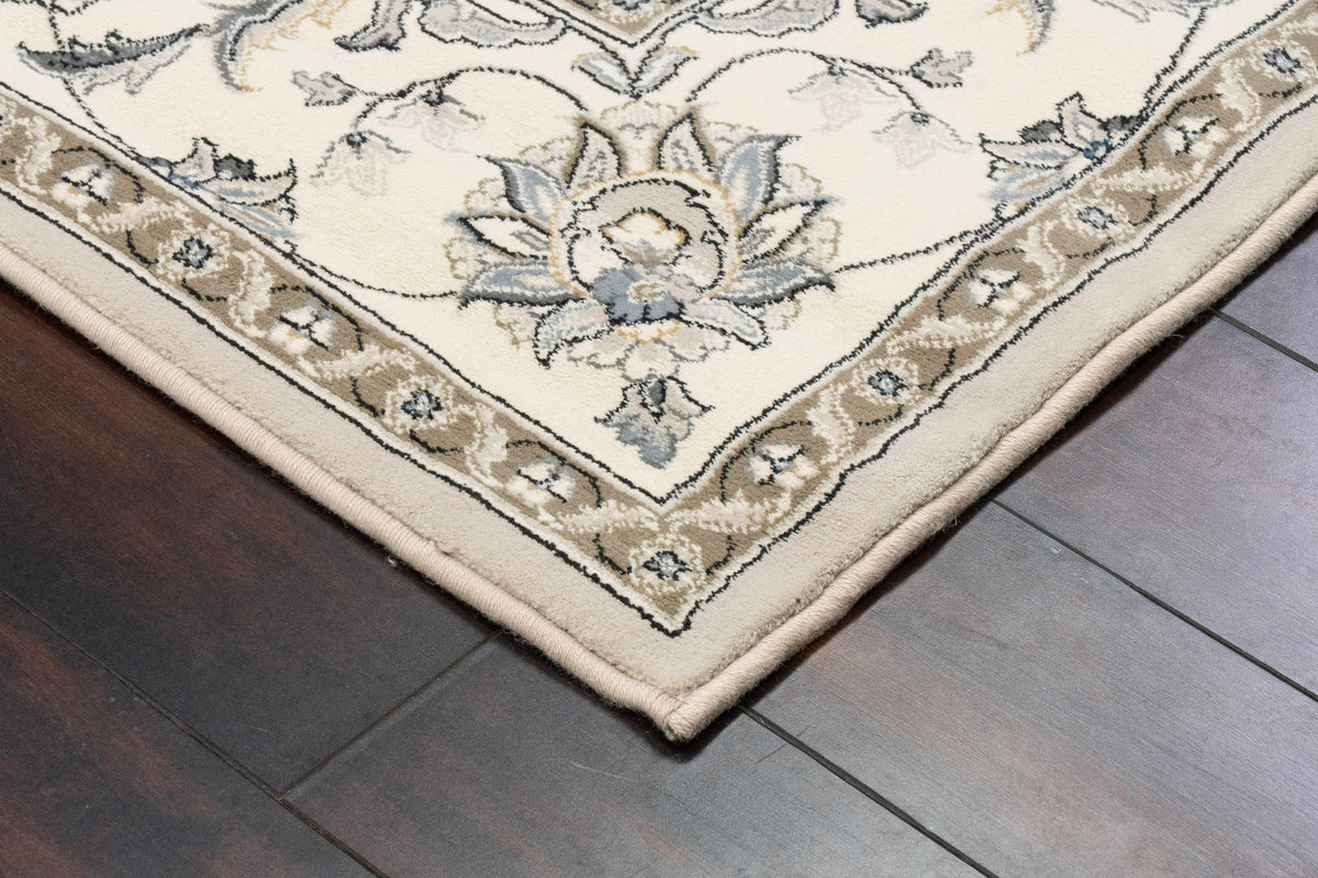 Ancient Garden 57365-9666 Grey/Cream Area Rug