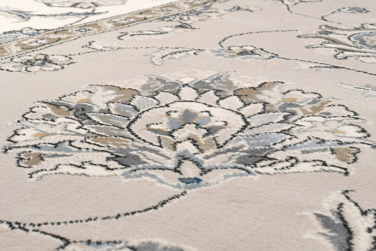 Ancient Garden 57365-9666 Grey/Cream Area Rug