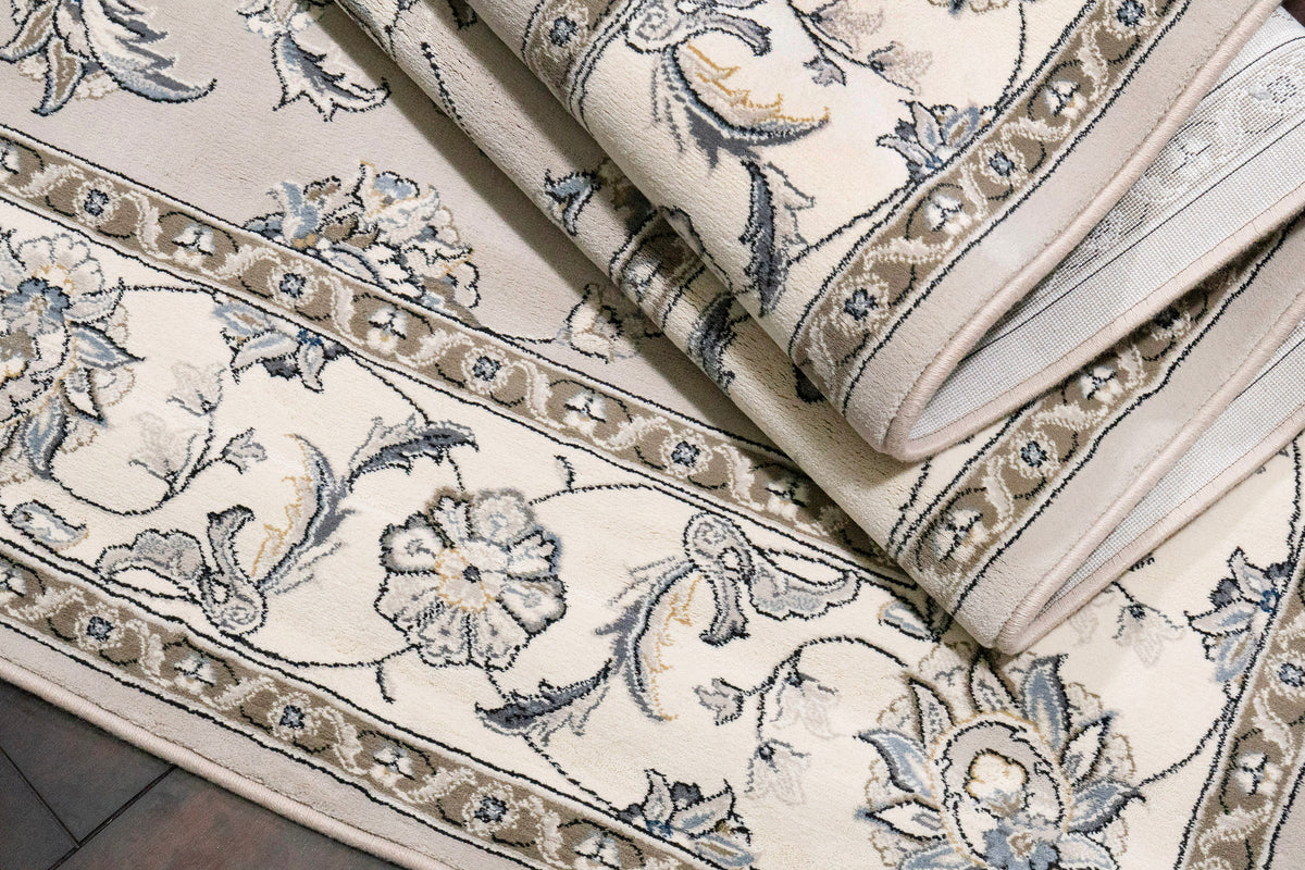 Ancient Garden 57365-9666 Grey/Cream Area Rug