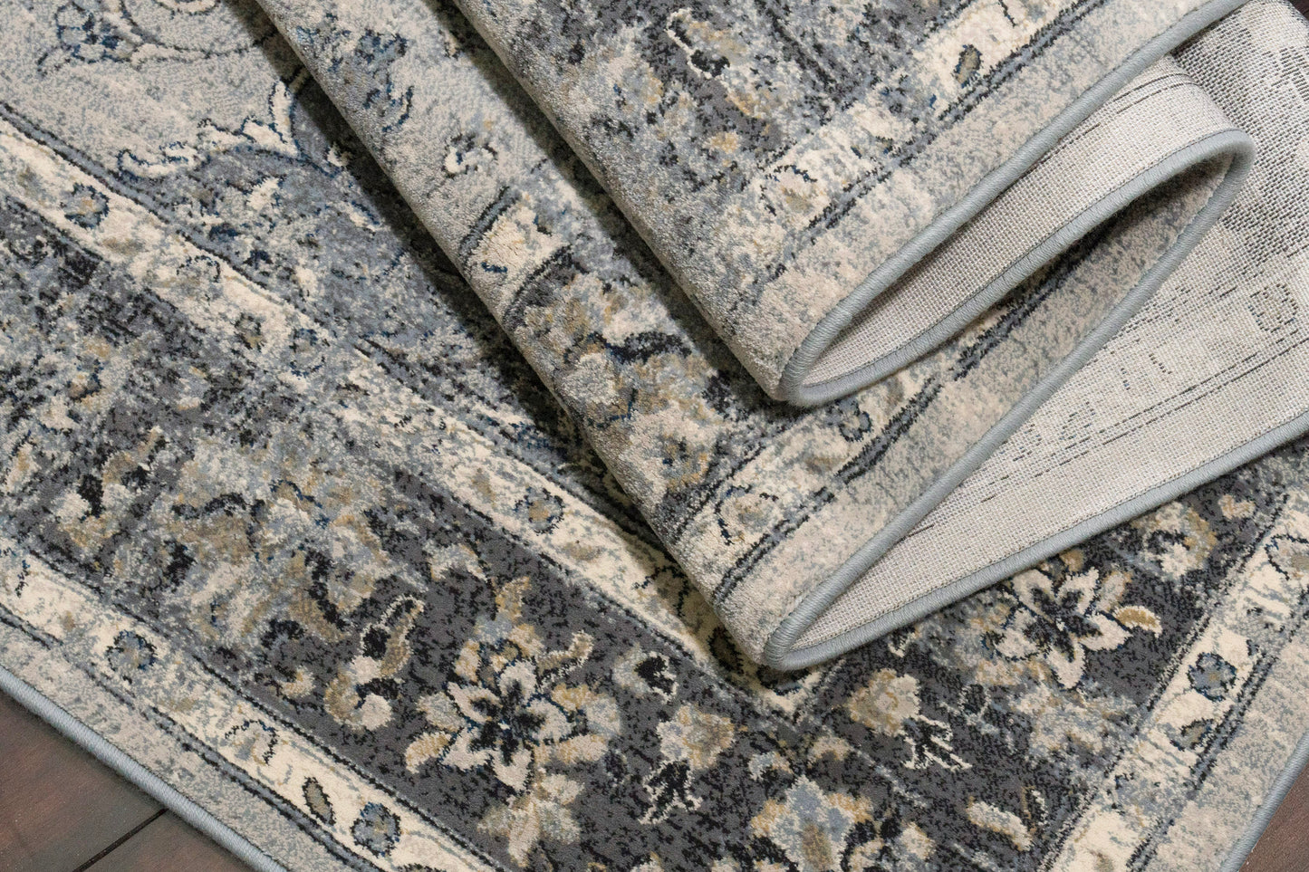 Ancient Garden 57559-9656 Silver/Grey Area Rug