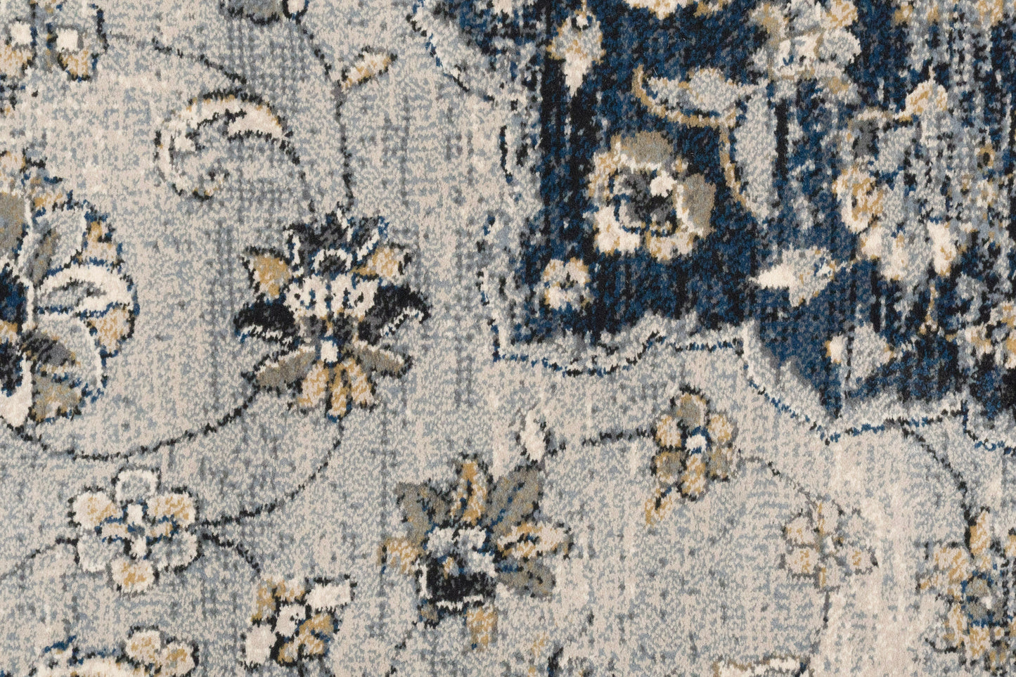 Ancient Garden 57559-9686 Silver/Blue Area Rug