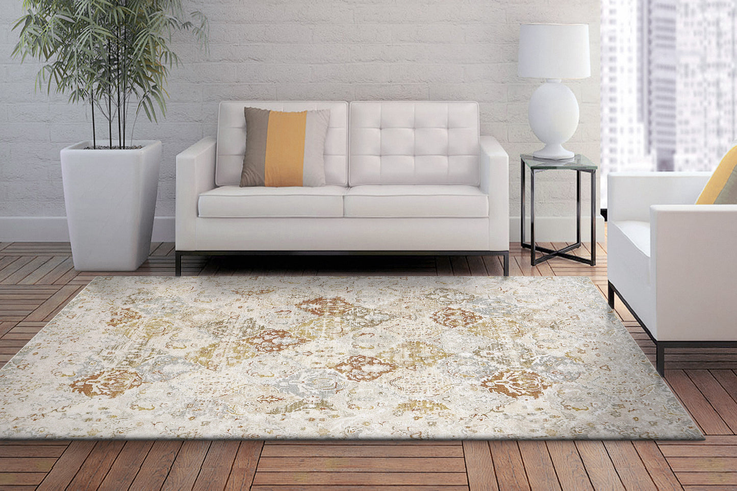 Annalise 7602-899 Beige/Multi Area Rug