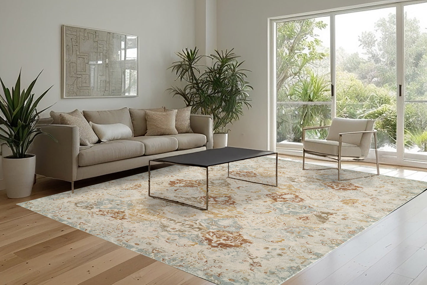 Annalise 7602-899 Beige/Multi Area Rug