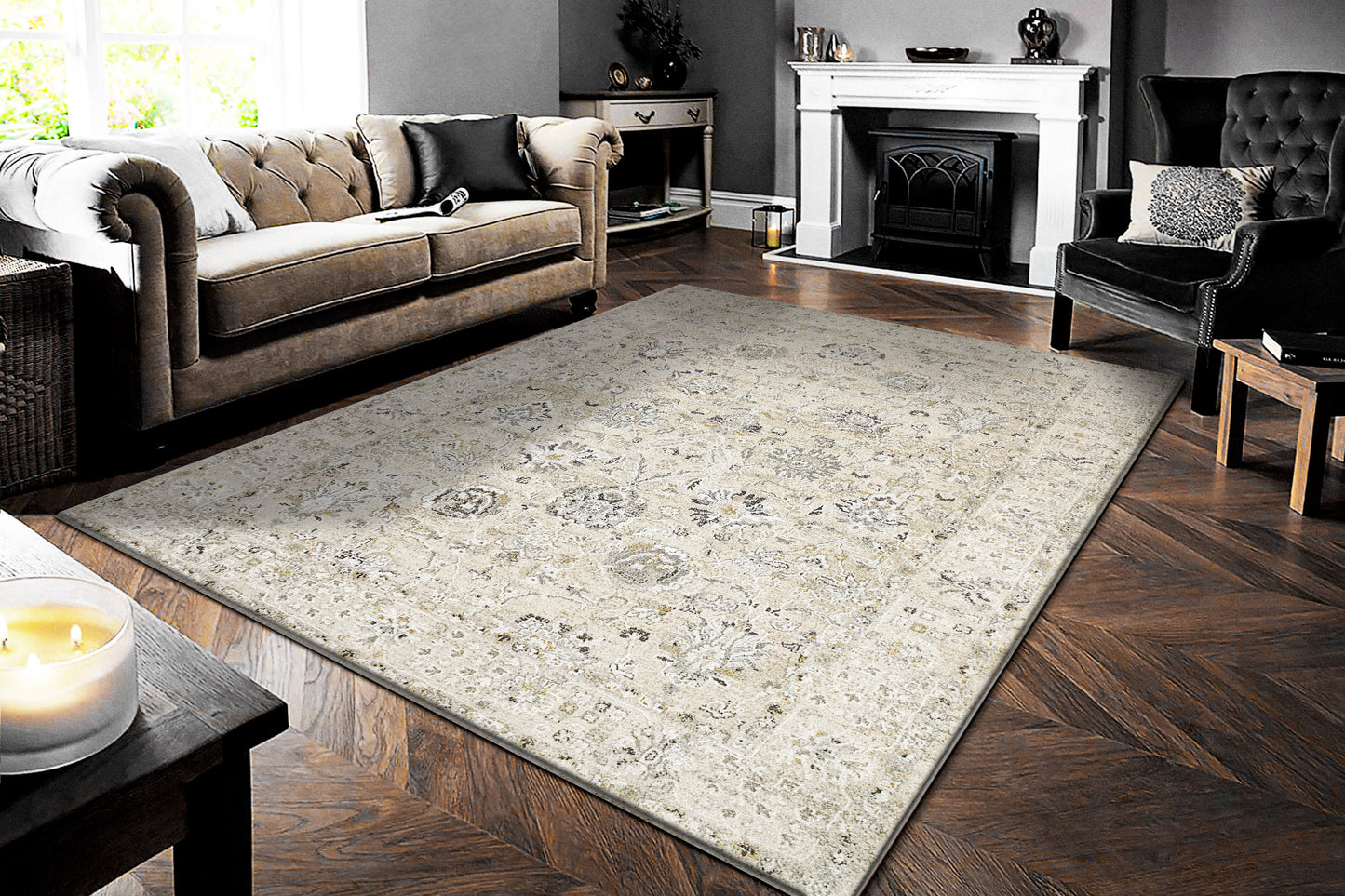 Annalise 7604-180 Cream/Beige Area Rug