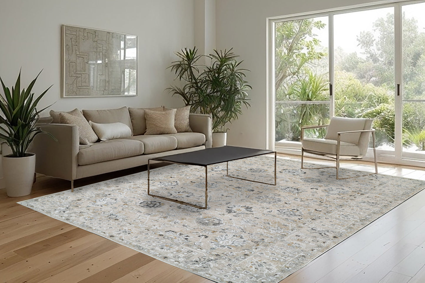 Annalise 7604-180 Cream/Beige Area Rug