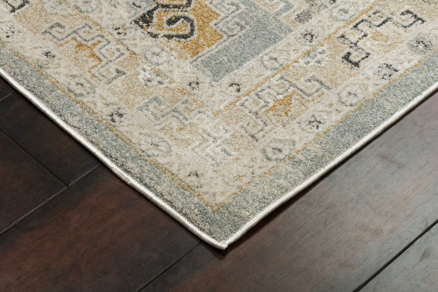 Annalise 7607-581 Blue/Beige/Cream Area Rug