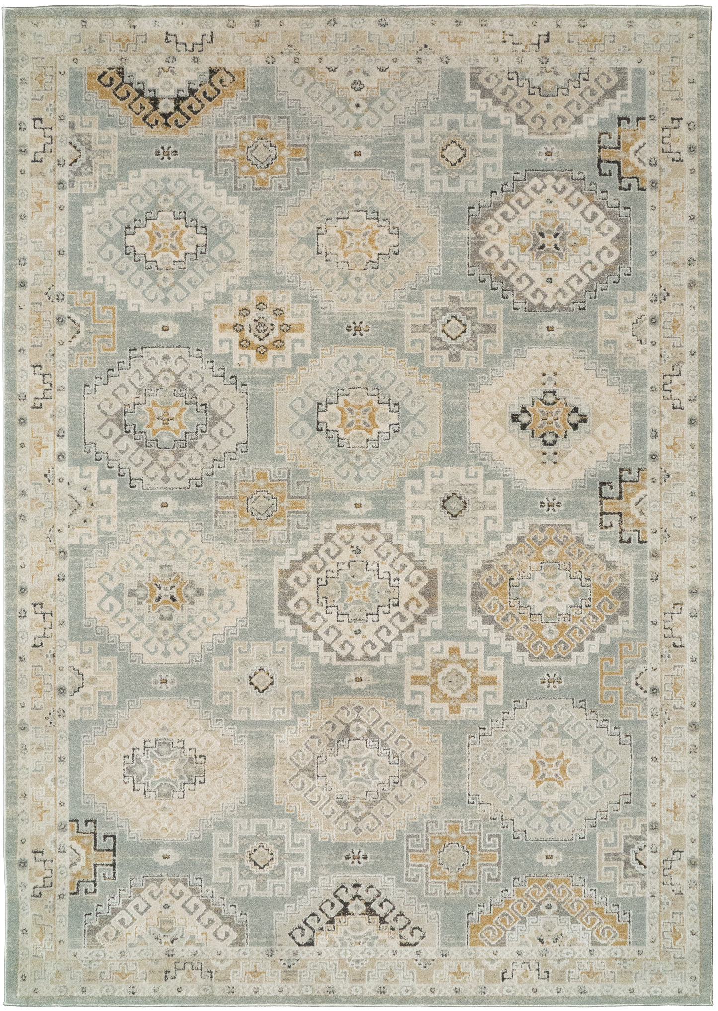 Annalise 7607-581 Blue/Beige/Cream Area Rug