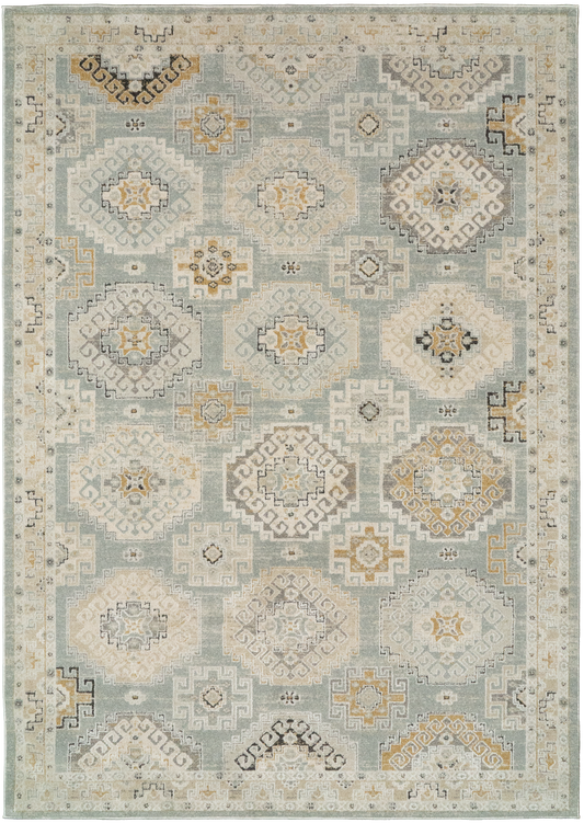Annalise 7607-581 Blue/Beige/Cream Area Rug