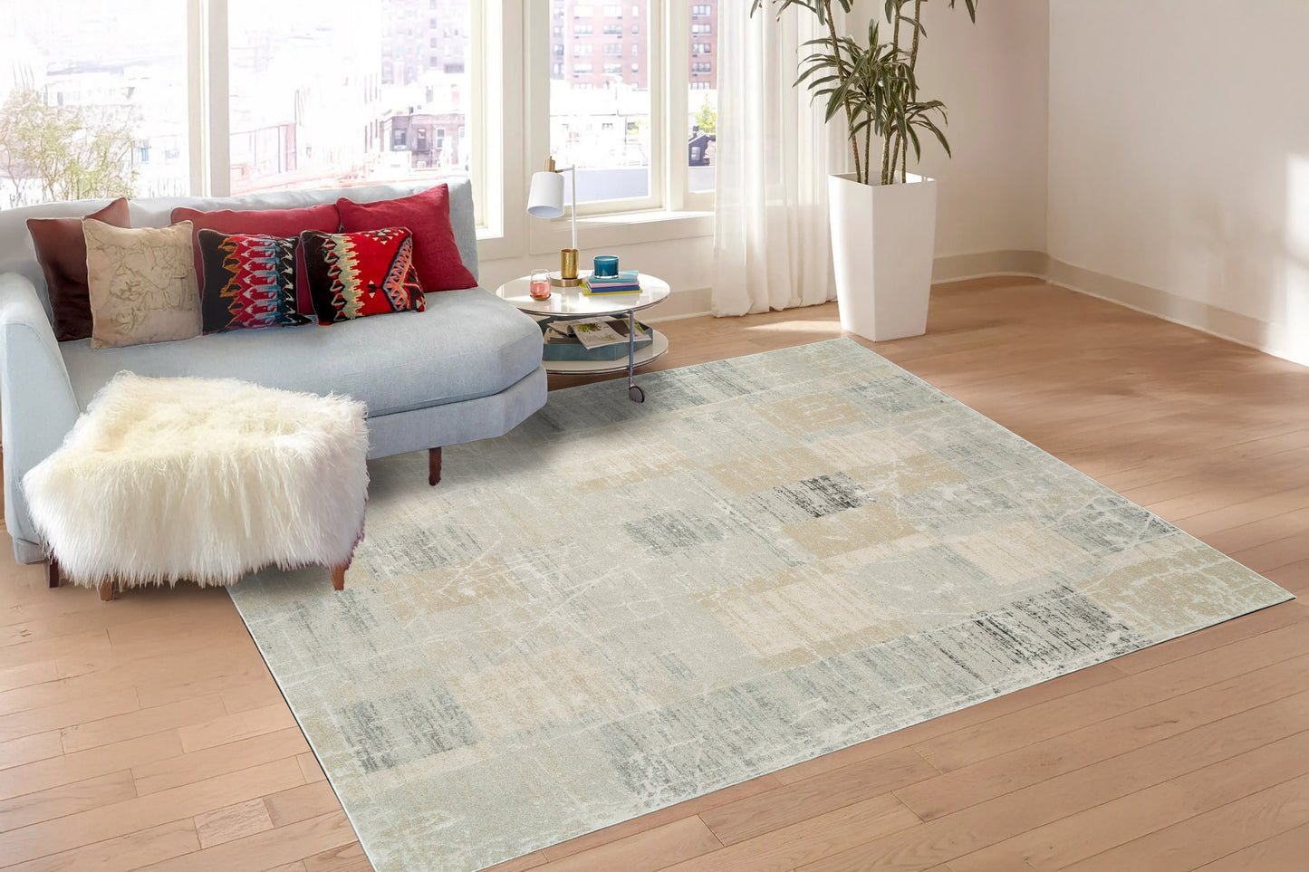 Annalise 7610-989 Grey/Beige/Charcoal Area Rug