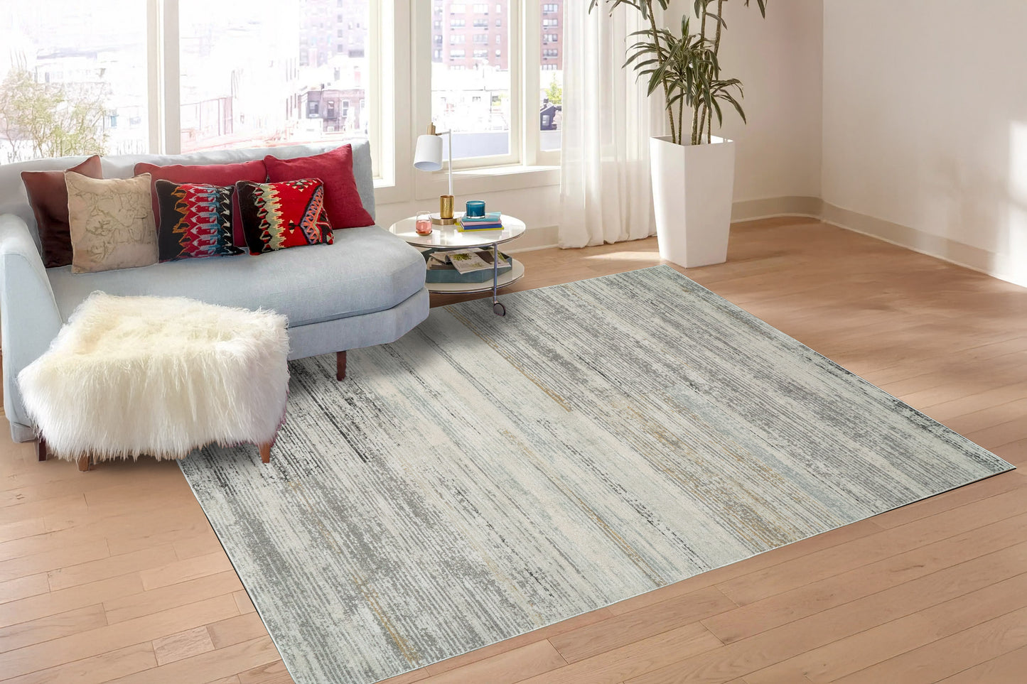 Annalise 7611-989 Grey/Beige/Charcoal Area Rug