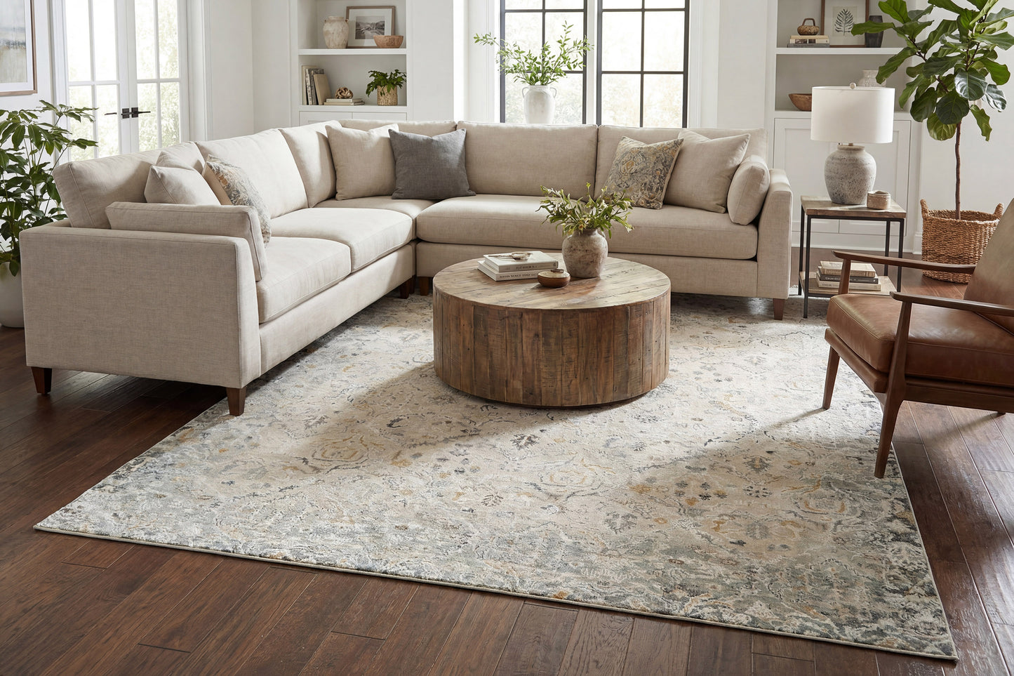 Annalise 7602-199 Cream/Multi Area Rug