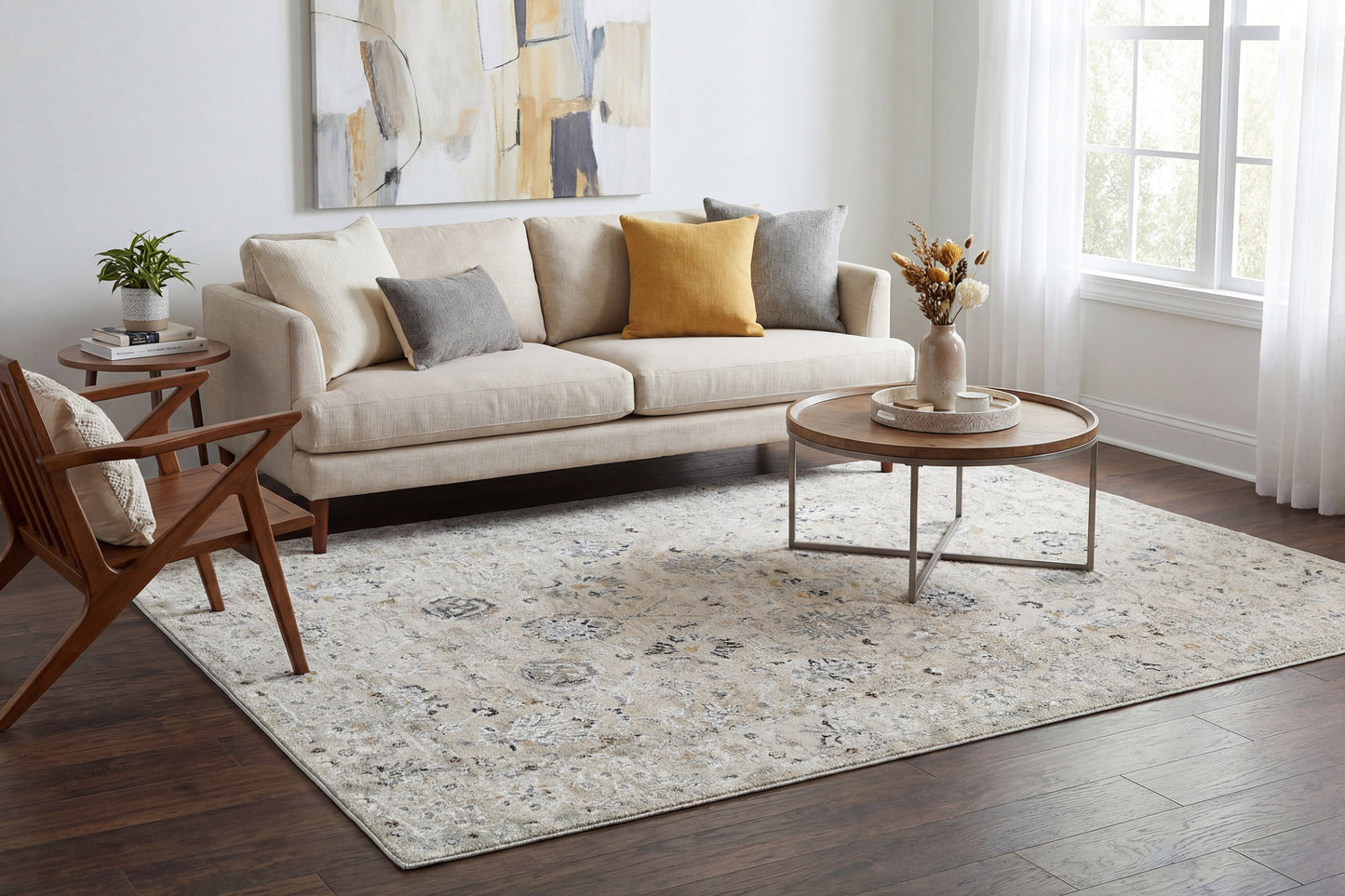 Annalise 7604-180 Cream/Beige Area Rug