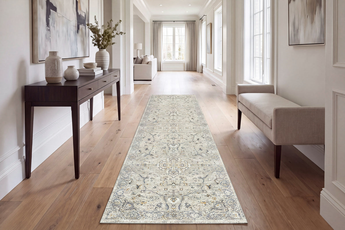 Annalise 7605-105 Cream/Blue Area Rug