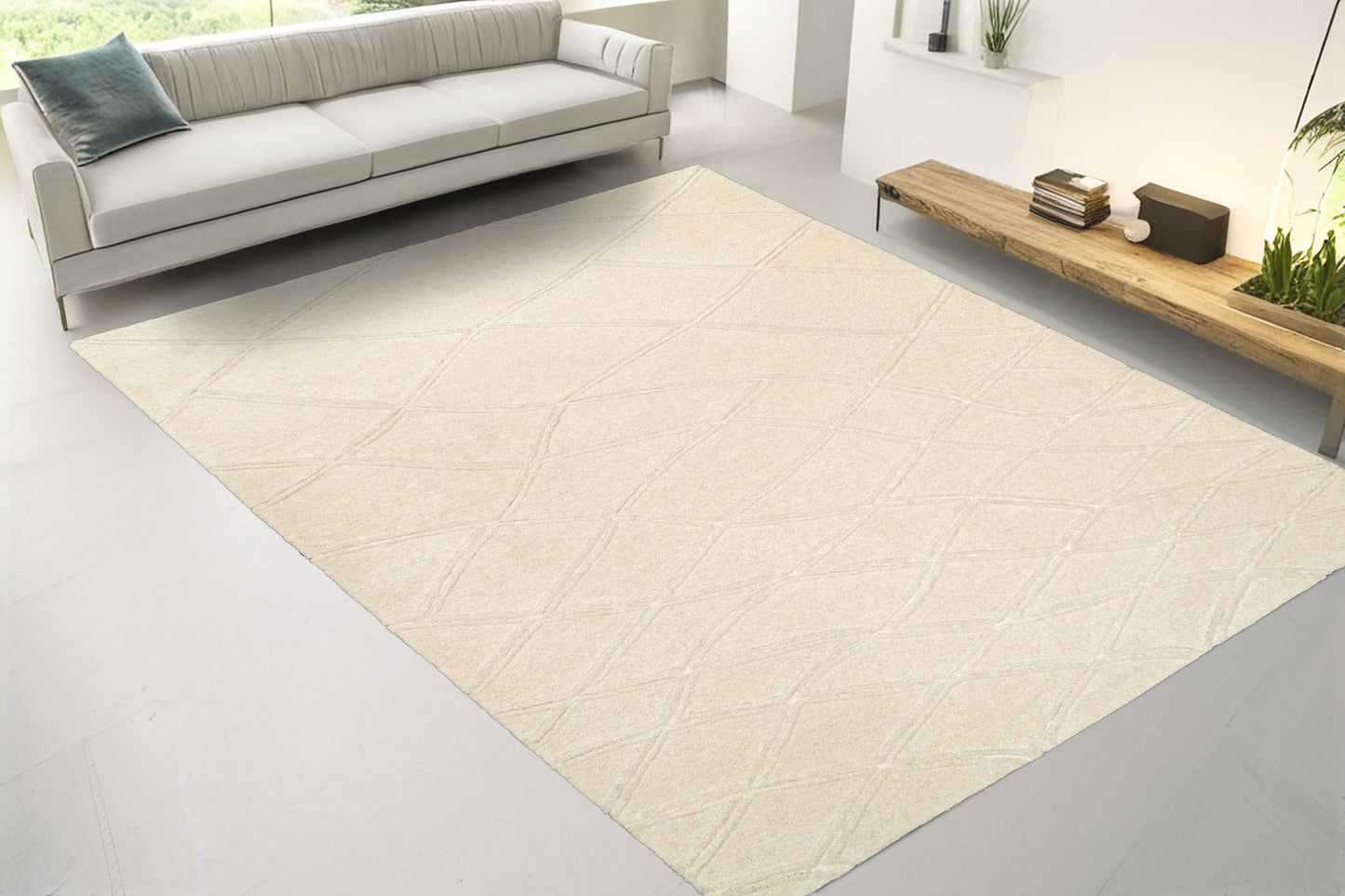 Liora 100-8552 Ivory Area Rug