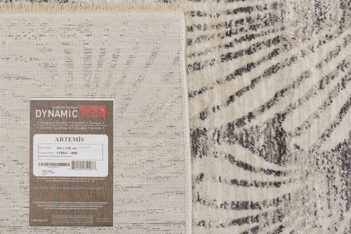 Artemis 17554-990 Grey/Dark Grey Area Rug
