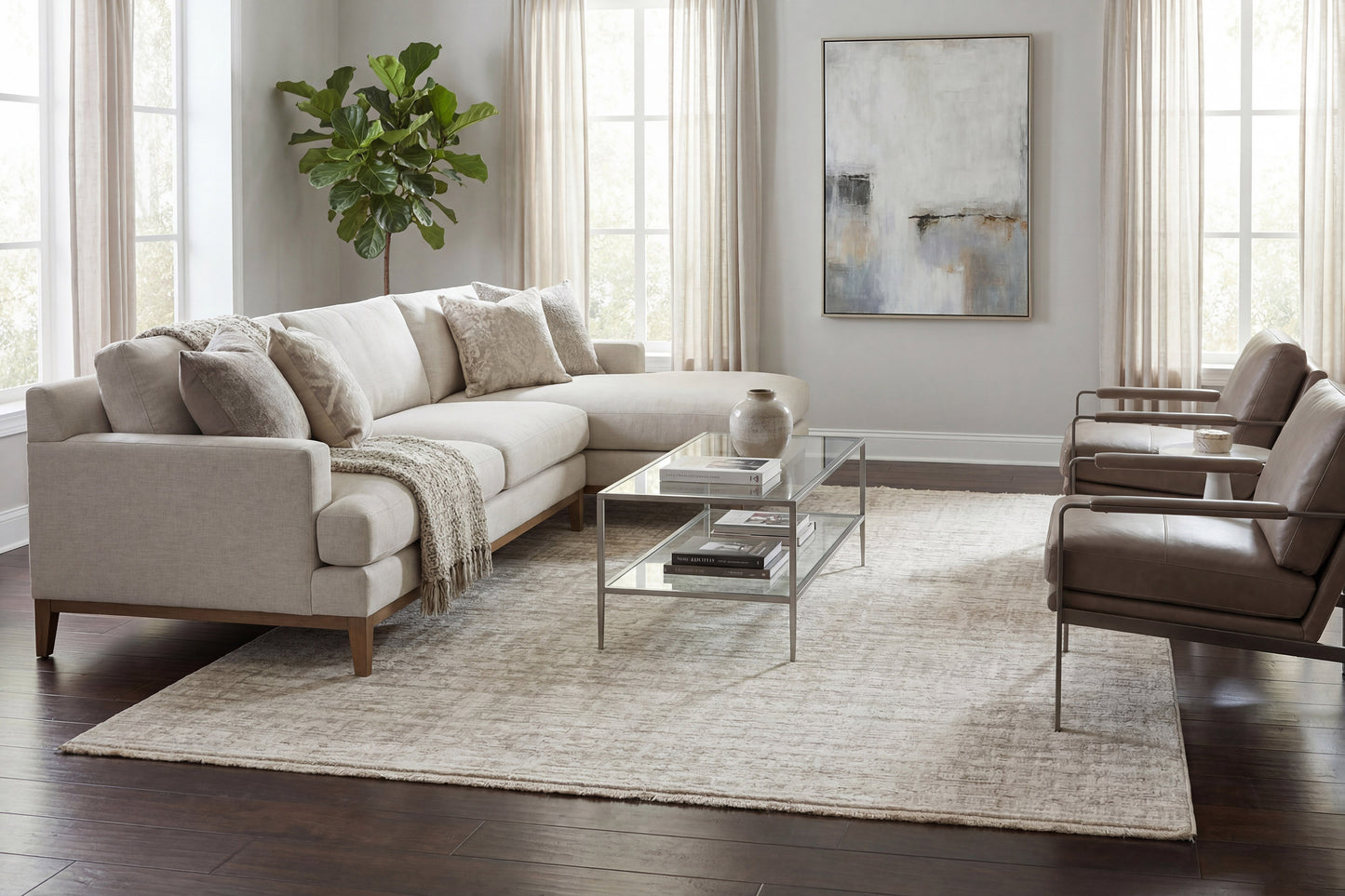 Artemis 17550-990 Grey/Dark Grey Area Rug