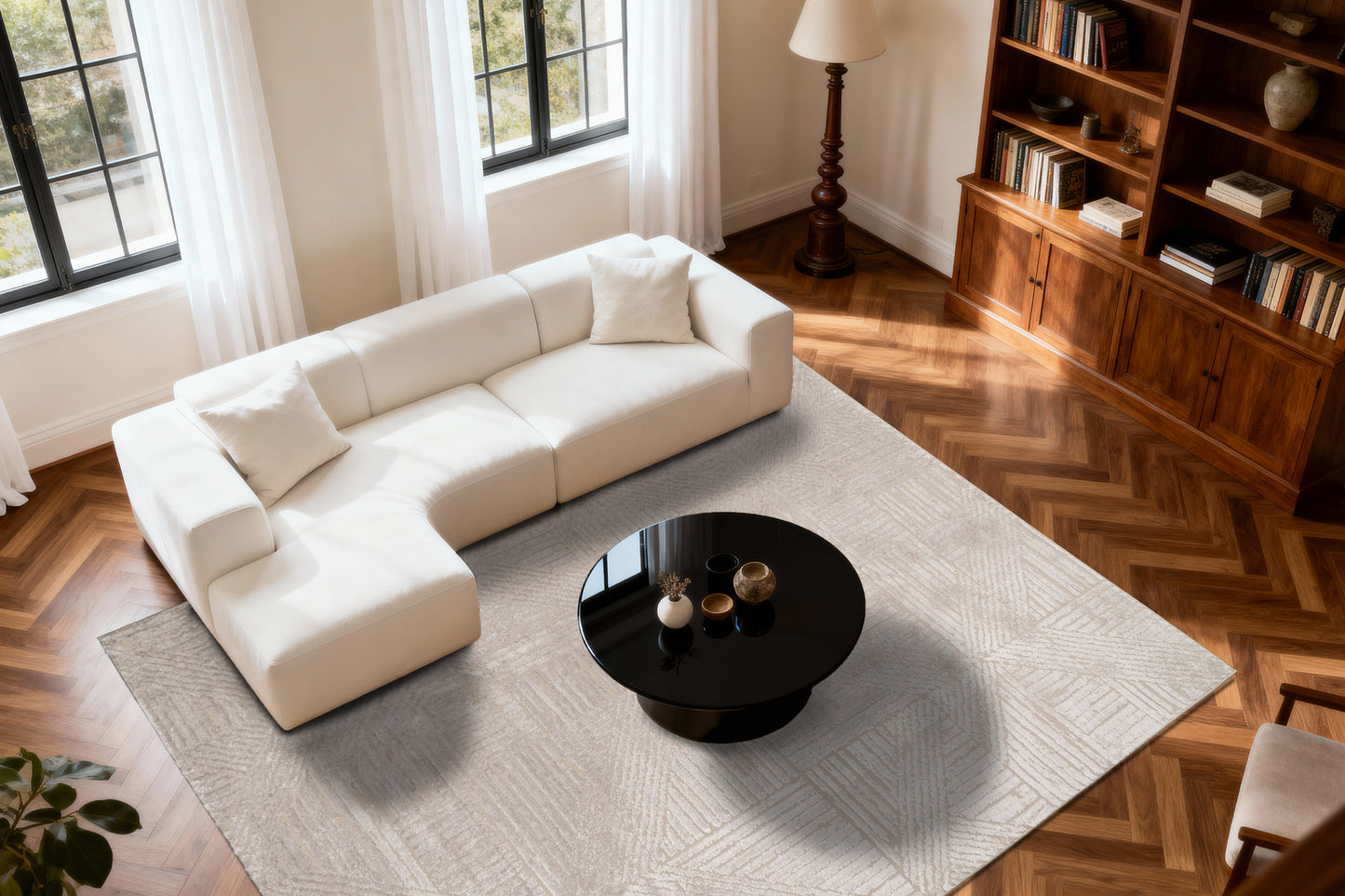 Arten 3753-119 Cream/Grey Area Rug