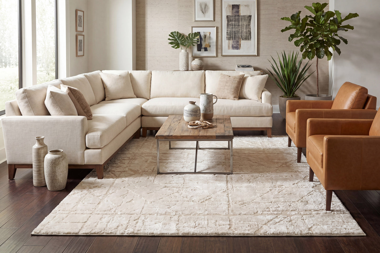 Arten 3750-190 Cream/Grey Area Rug