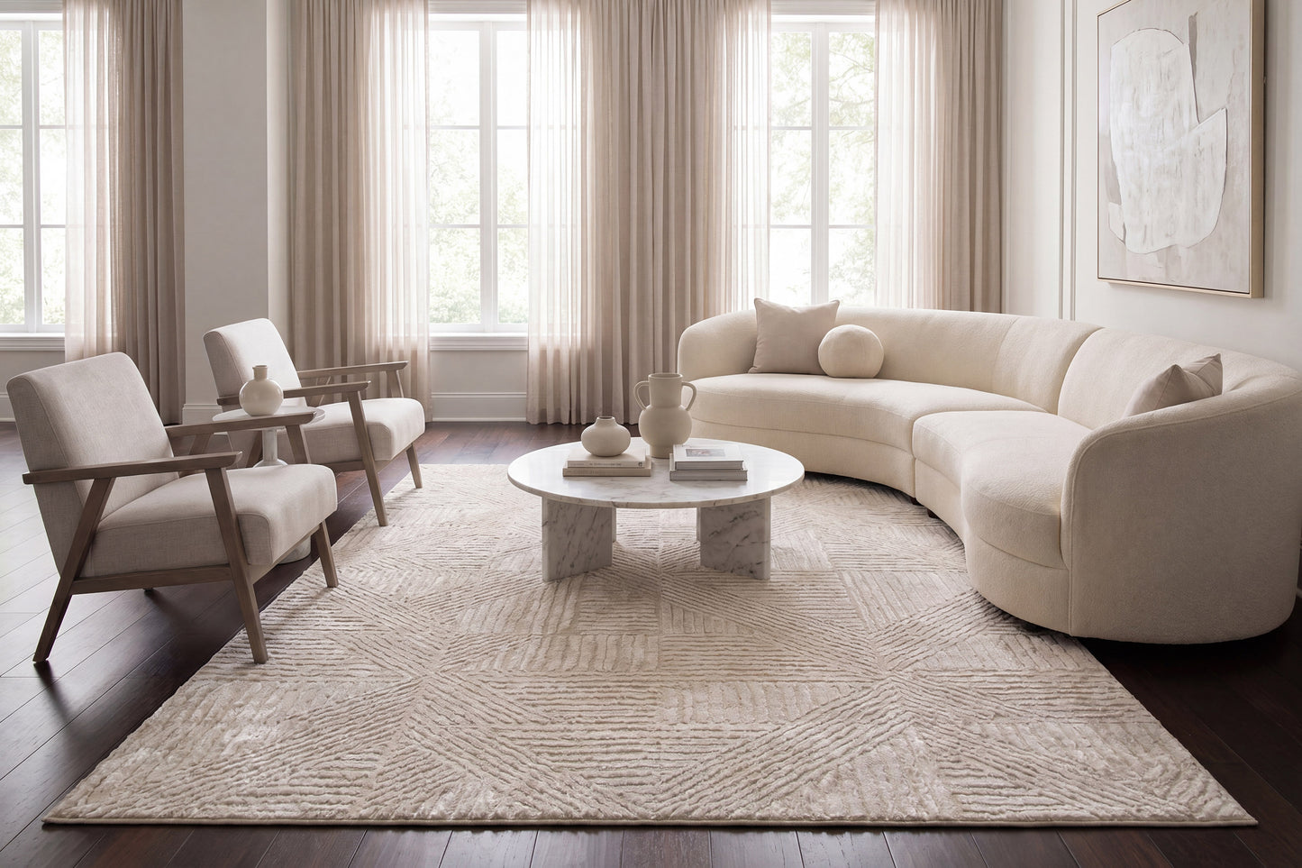 Arten 3753-119 Cream/Grey Area Rug