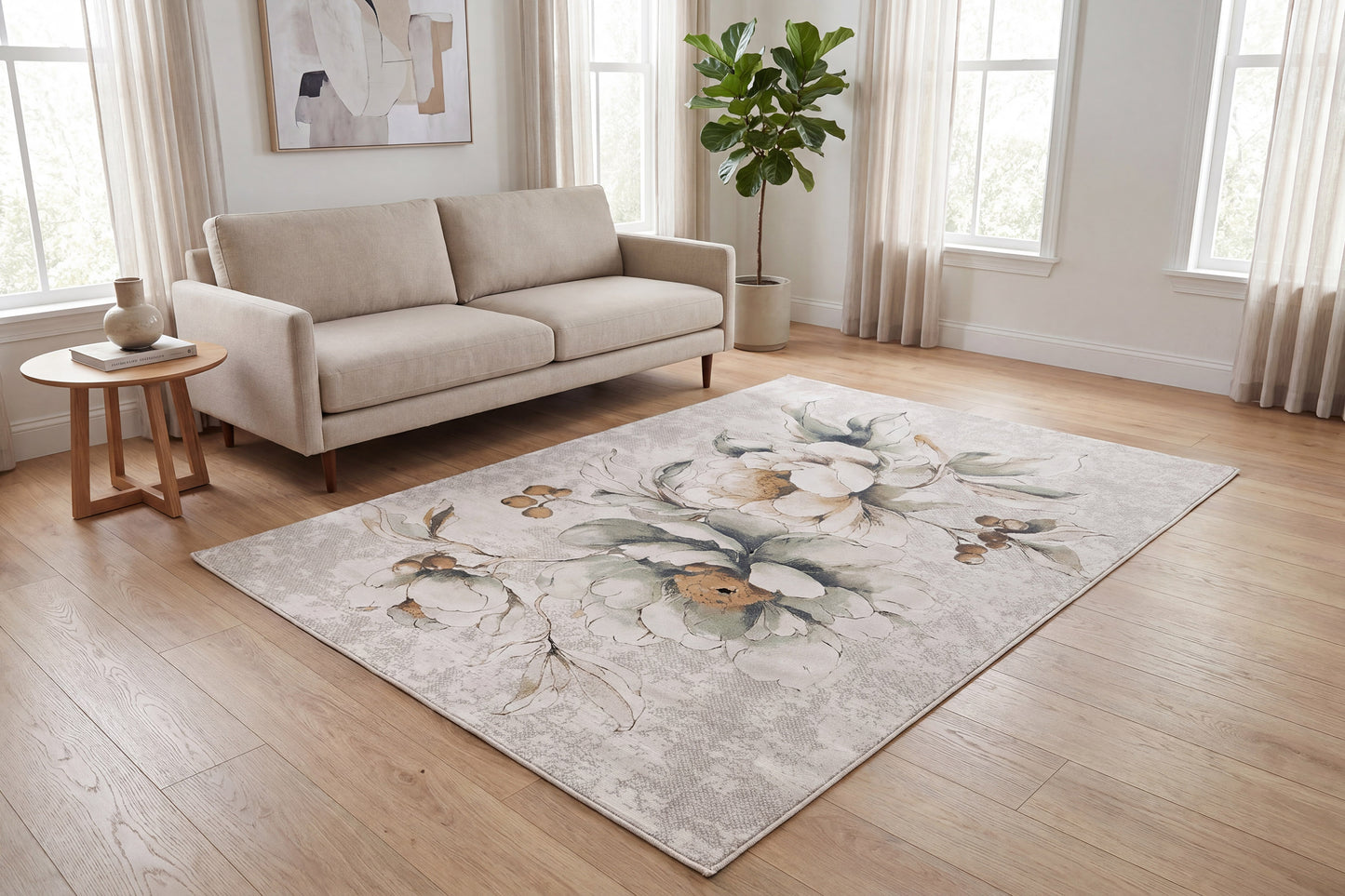 Aspire 11360-149 Cream/Sage/Multi Area Rug