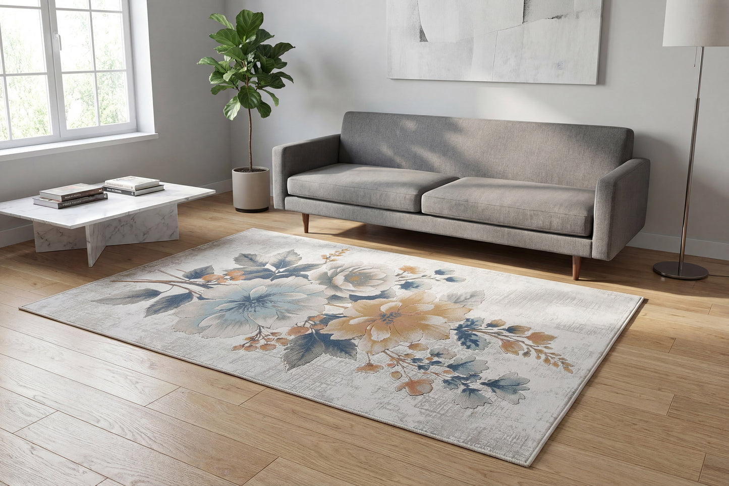 Aspire 11361-199 Cream/Multi Area Rug